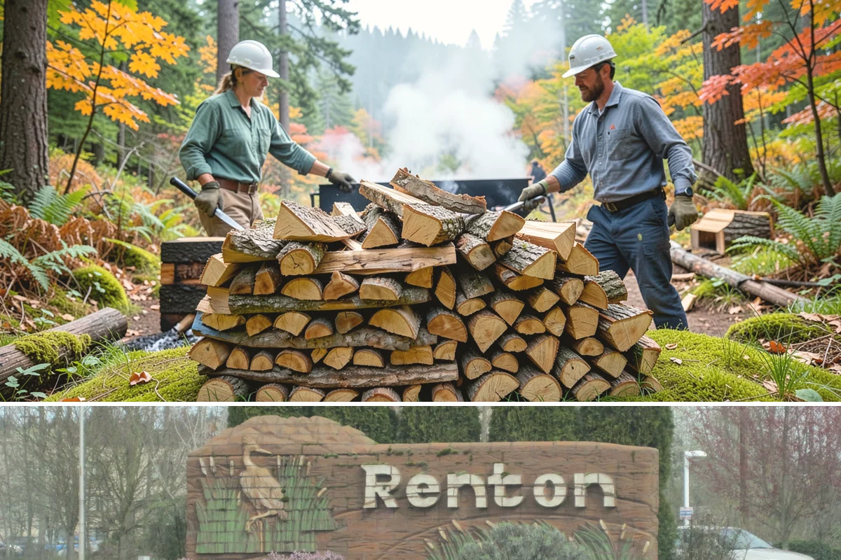 Full Cord Firewood in Renton, King County, WA - Buy a full cord in late summer or early fall so it is stacked and settled before winter.