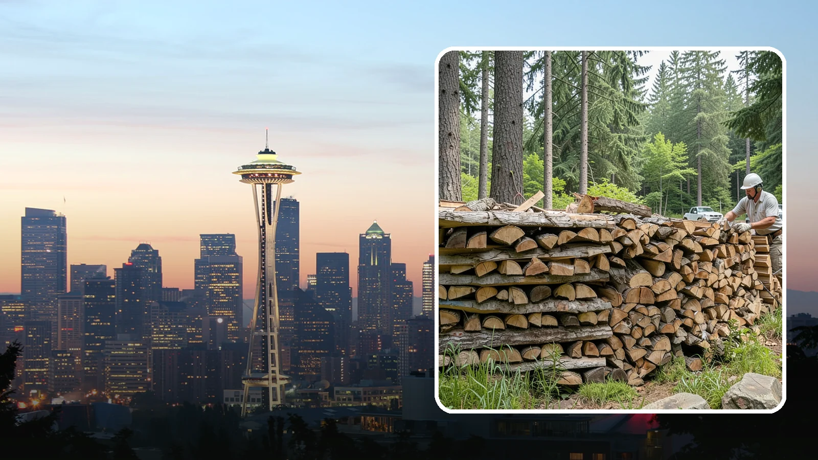 Full Cord Firewood in Seattle, King County, WA - A full cord of seasoned firewood, the standard measure for a season of dependable home heating.