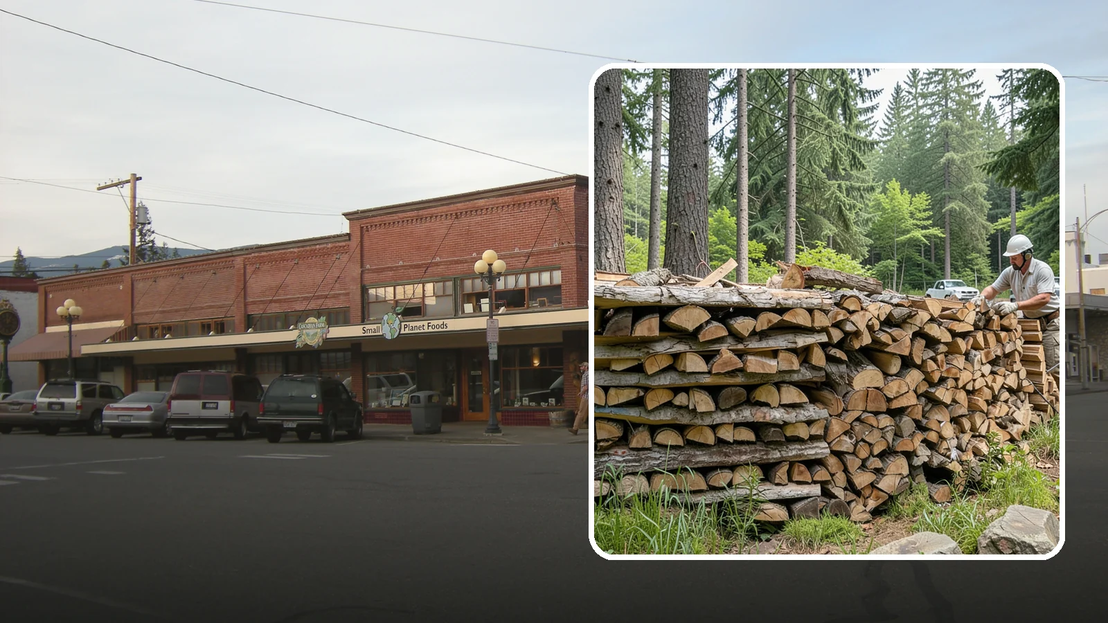 Full Cord Firewood in Sedro-Woolley, Skagit County, WA - A full cord of seasoned firewood, the standard measure for a season of dependable home heating.