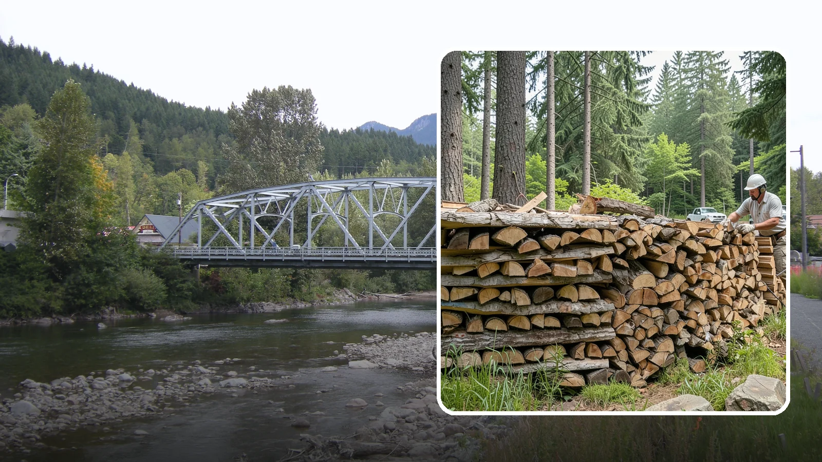 Full Cord Firewood in Skykomish, King County, WA - A full cord of seasoned firewood, the standard measure for a season of dependable home heating.