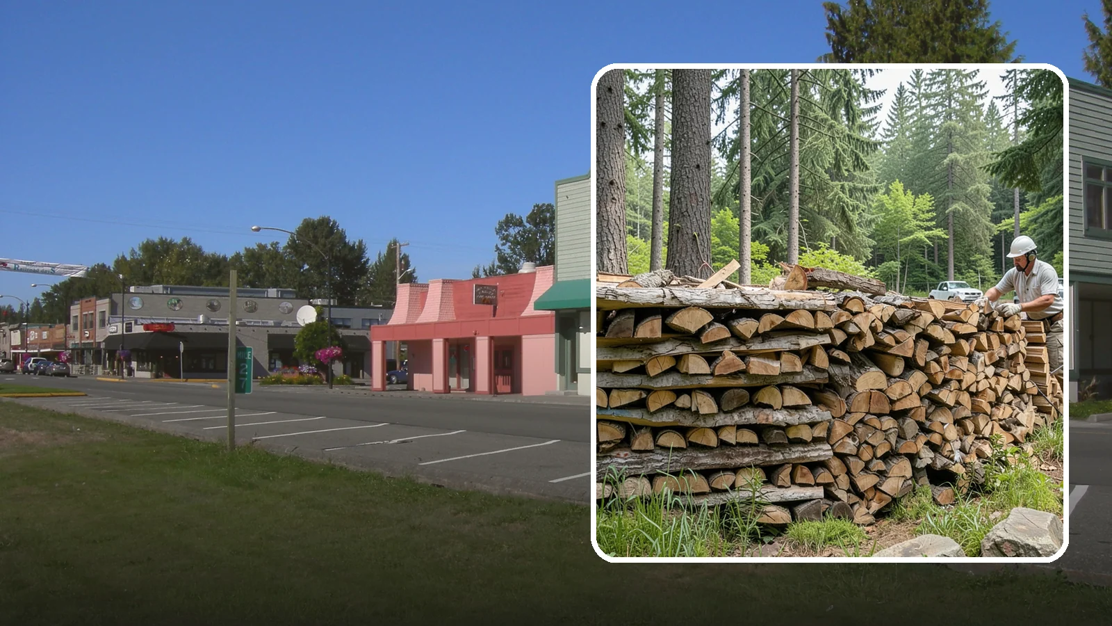 Full Cord Firewood in Snoqualmie, King County, WA - A full cord of seasoned firewood, the standard measure for a season of dependable home heating.