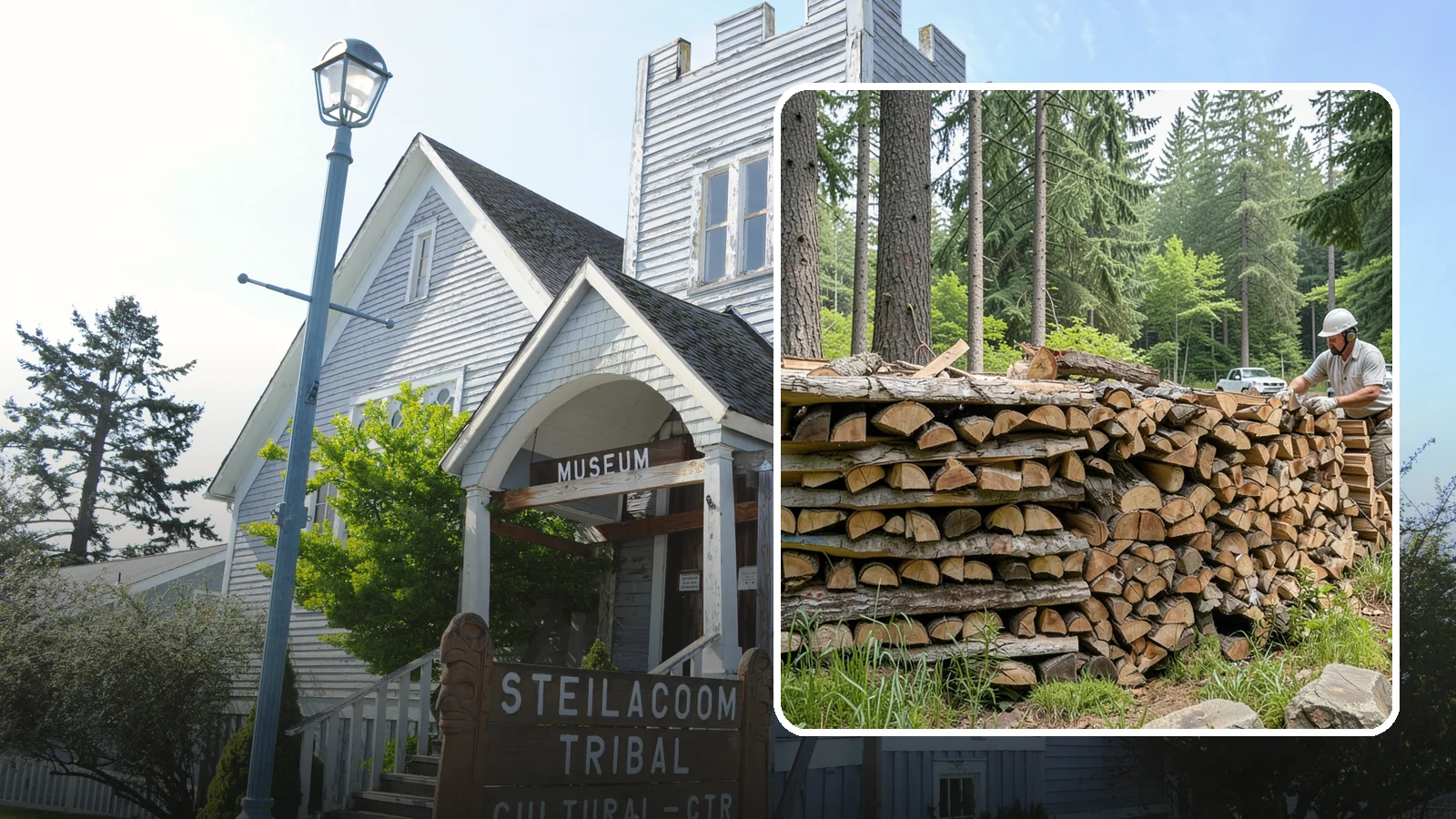 Full Cord Firewood in Steilacoom, Pierce County, WA - A full cord of seasoned firewood, the standard measure for a season of dependable home heating.