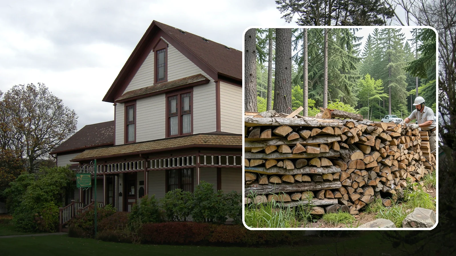 Full Cord Firewood in Sumner, Pierce County, WA - A full cord of seasoned firewood, the standard measure for a season of dependable home heating.