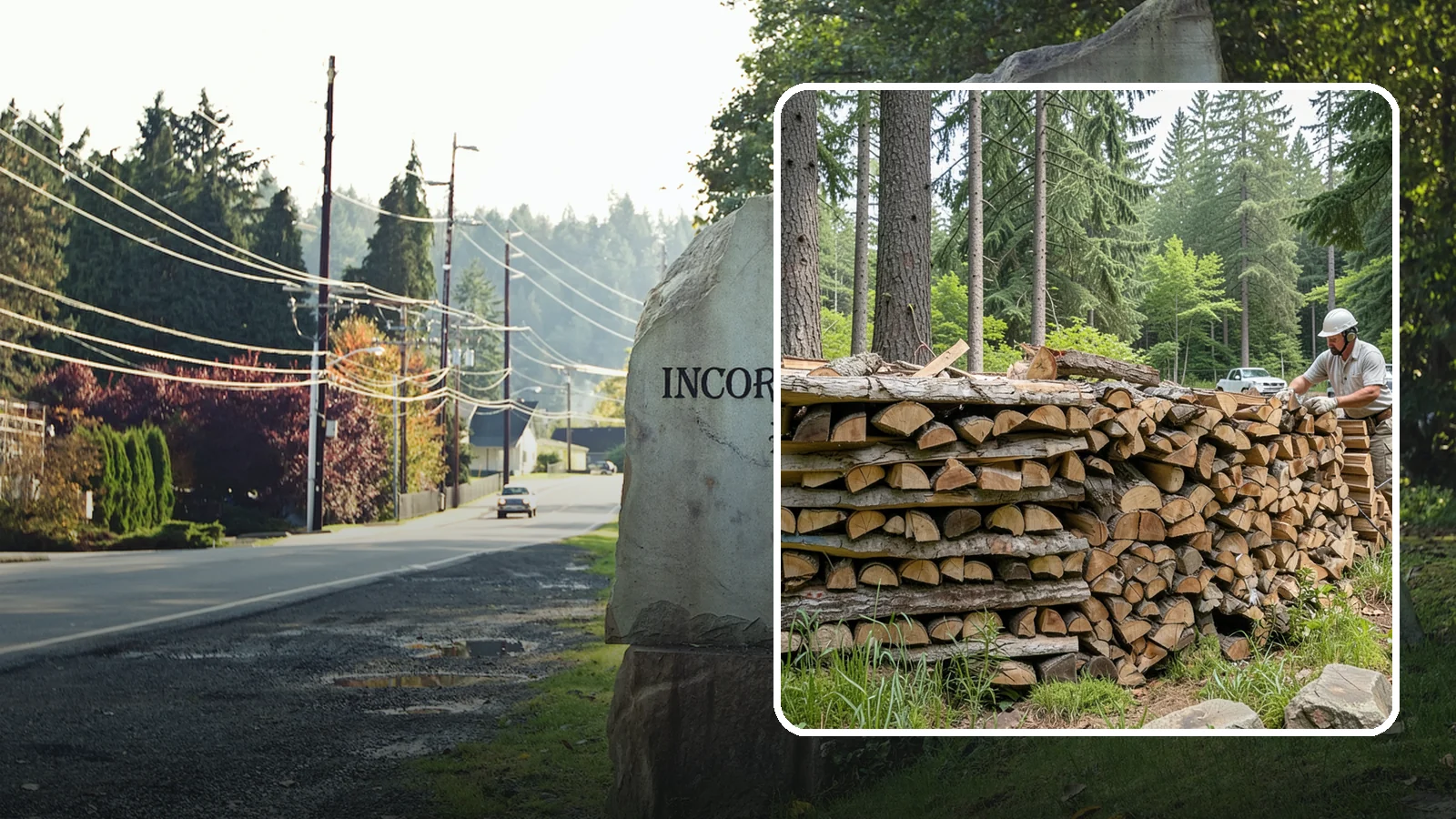 Full Cord Firewood in Wilkeson, Pierce County, WA - A full cord of seasoned firewood, the standard measure for a season of dependable home heating.