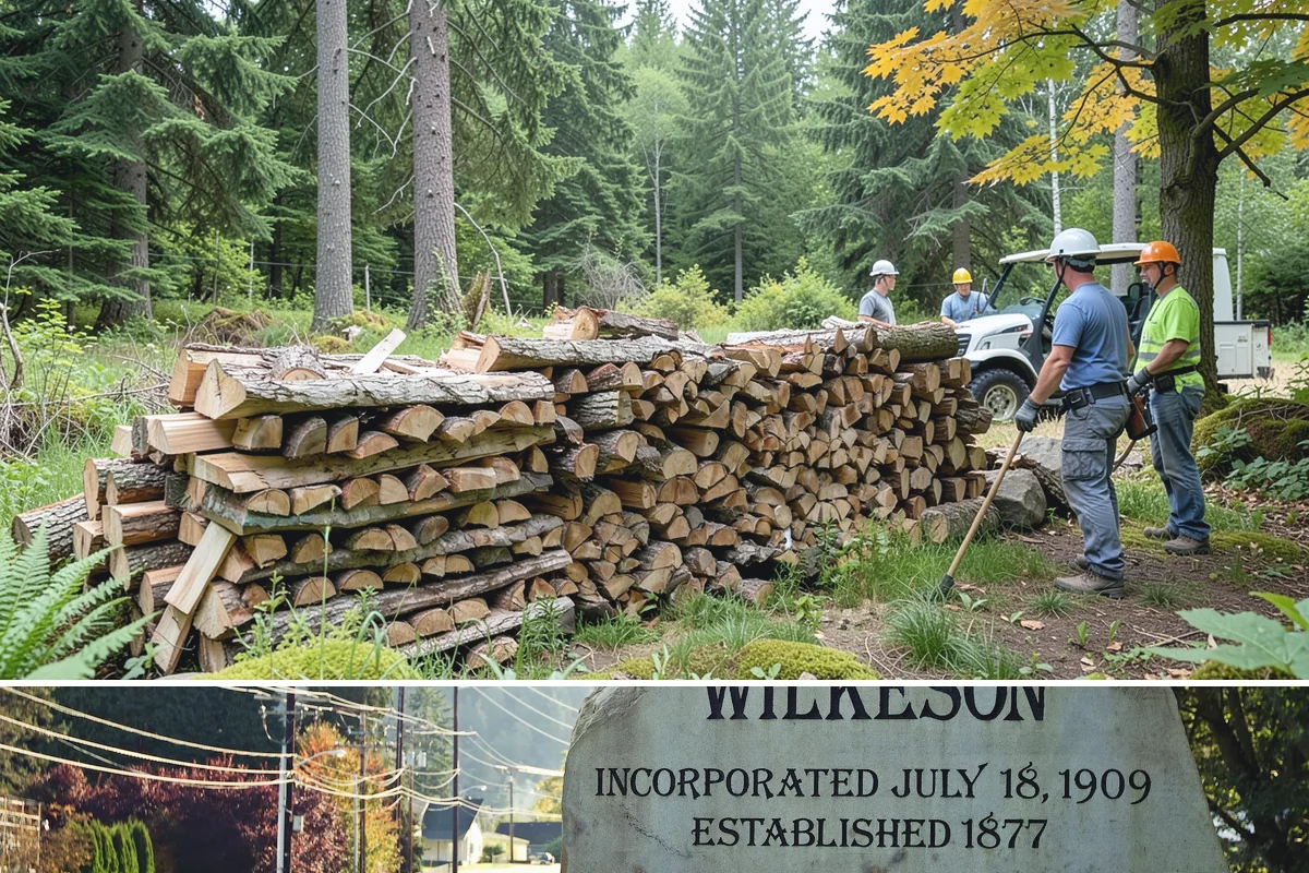 Full Cord Firewood in Wilkeson, Pierce County, WA - Buy a full cord in late summer or early fall so it is stacked and settled before winter.