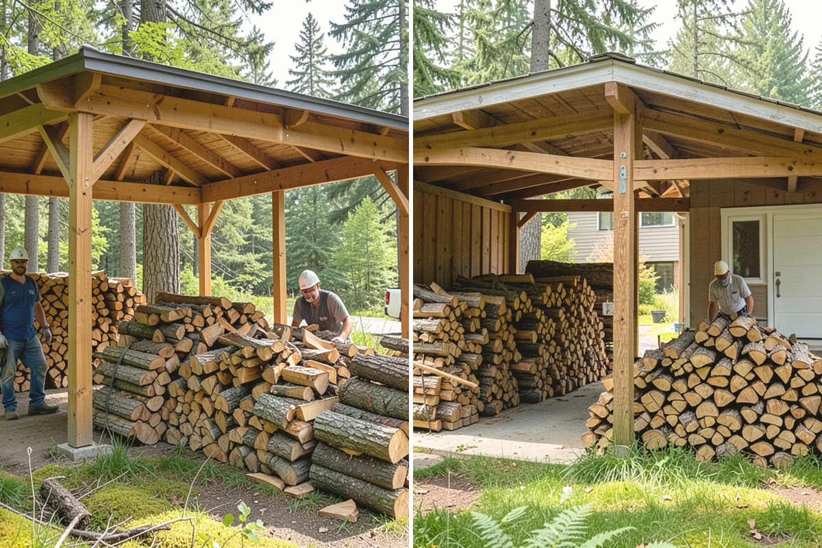 Fully Seasoned Firewood in Anacortes, Skagit County, WA - Wood is split and stacked for extended curing