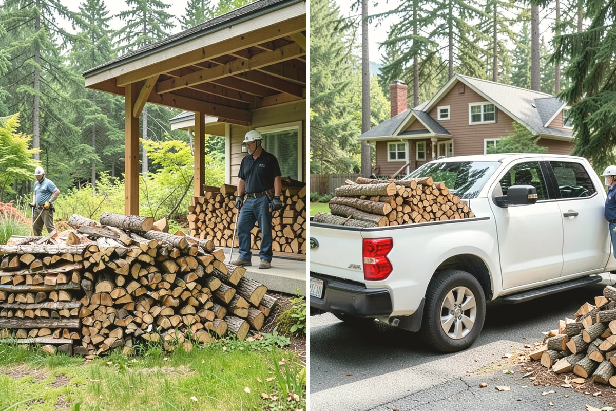 Fully Seasoned Firewood in Burien, King County, WA - Wood is split and stacked for extended curing