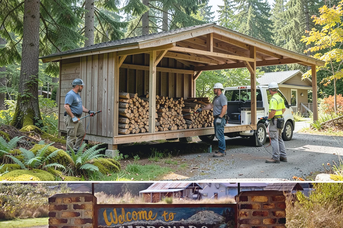 Fully Seasoned Firewood in Carbonado, Pierce County, WA - Best secured in early fall before heating-season demand tightens supply of fully cured stock.
