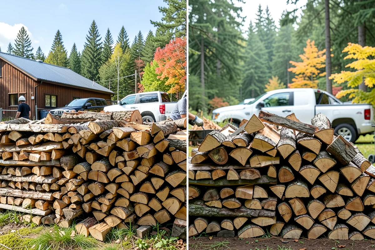 Fully Seasoned Firewood in Clyde Hill, King County, WA - Wood is split and stacked for extended curing