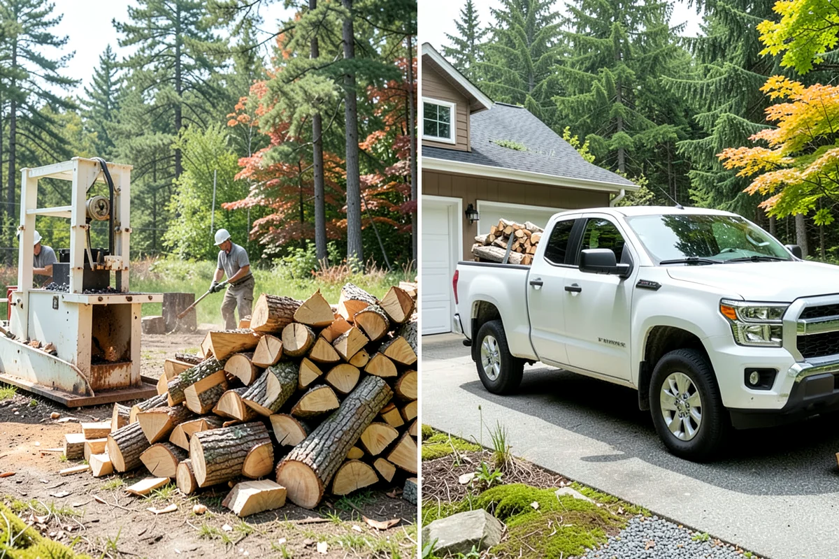 Fully Seasoned Firewood in Concrete, Skagit County, WA - Wood is split and stacked for extended curing