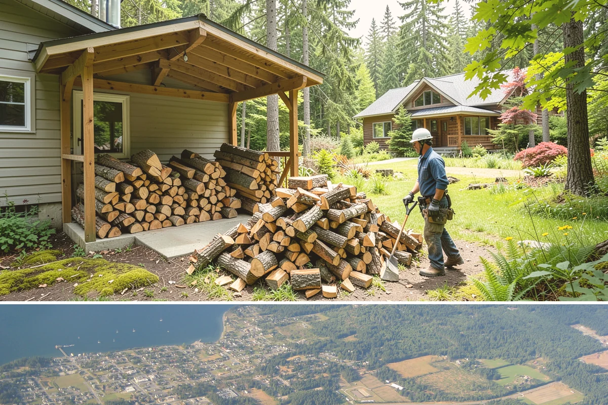 Fully Seasoned Firewood in Coupeville, Island County, WA - Best secured in early fall before heating-season demand tightens supply of fully cured stock.