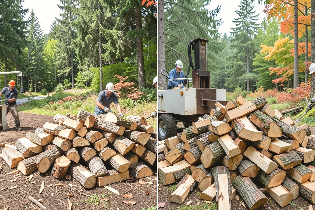 Fully Seasoned Firewood in Duvall, King County, WA - Wood is split and stacked for extended curing