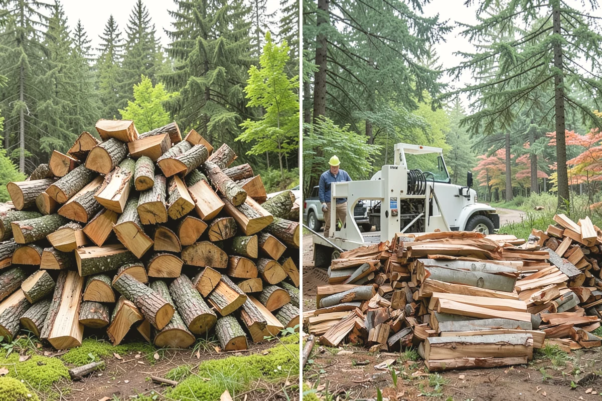 Fully Seasoned Firewood in Issaquah, King County, WA - Wood is split and stacked for extended curing