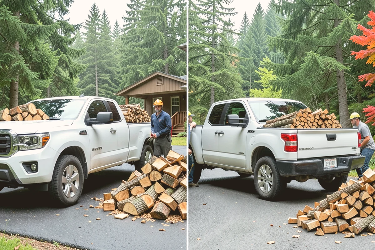 Fully Seasoned Firewood in Kent, King County, WA - Wood is split and stacked for extended curing