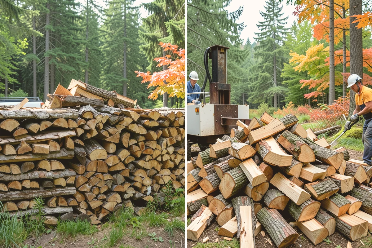 Fully Seasoned Firewood in Kirkland, King County, WA - Wood is split and stacked for extended curing