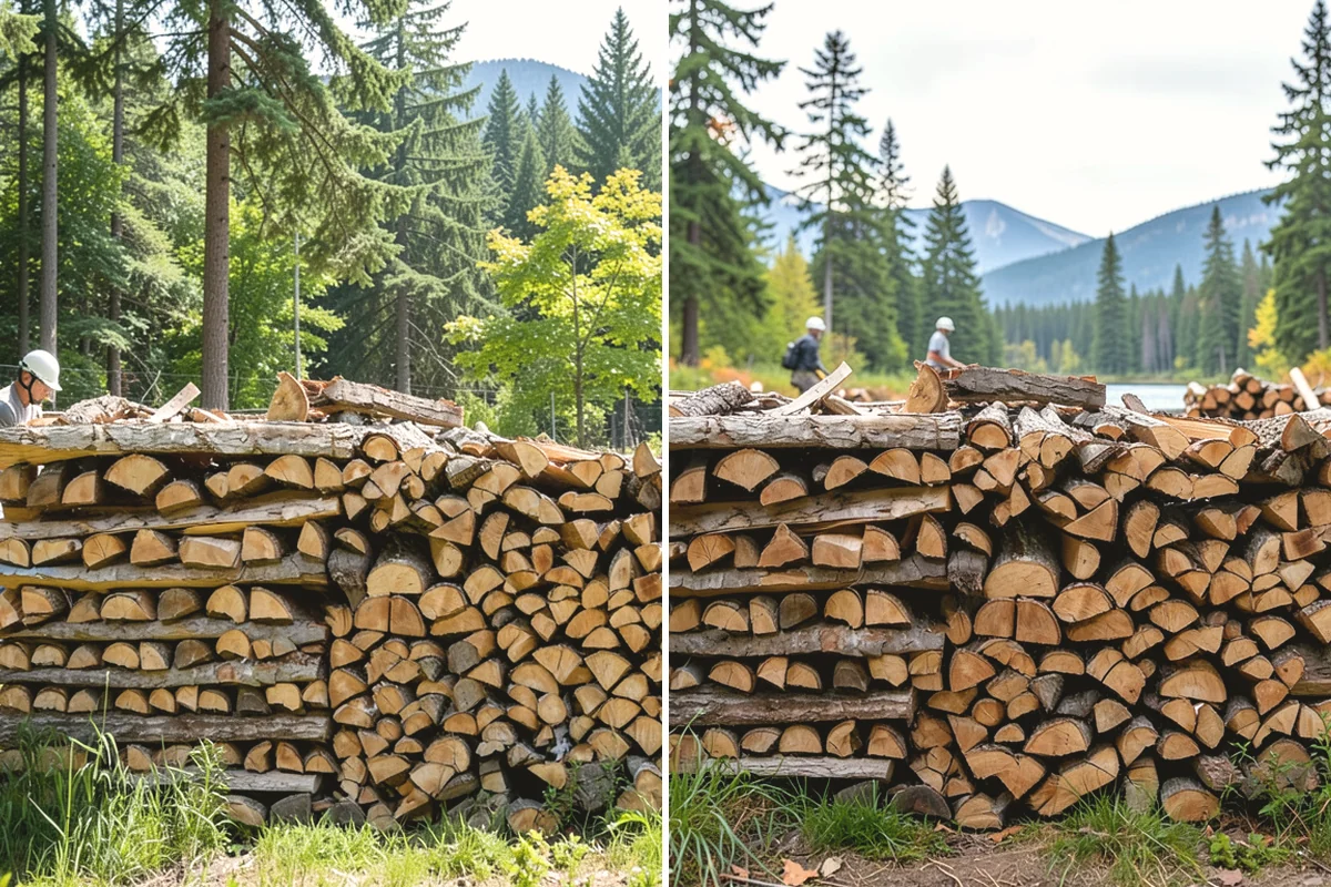 Fully Seasoned Firewood in La Conner, Skagit County, WA - Wood is split and stacked for extended curing