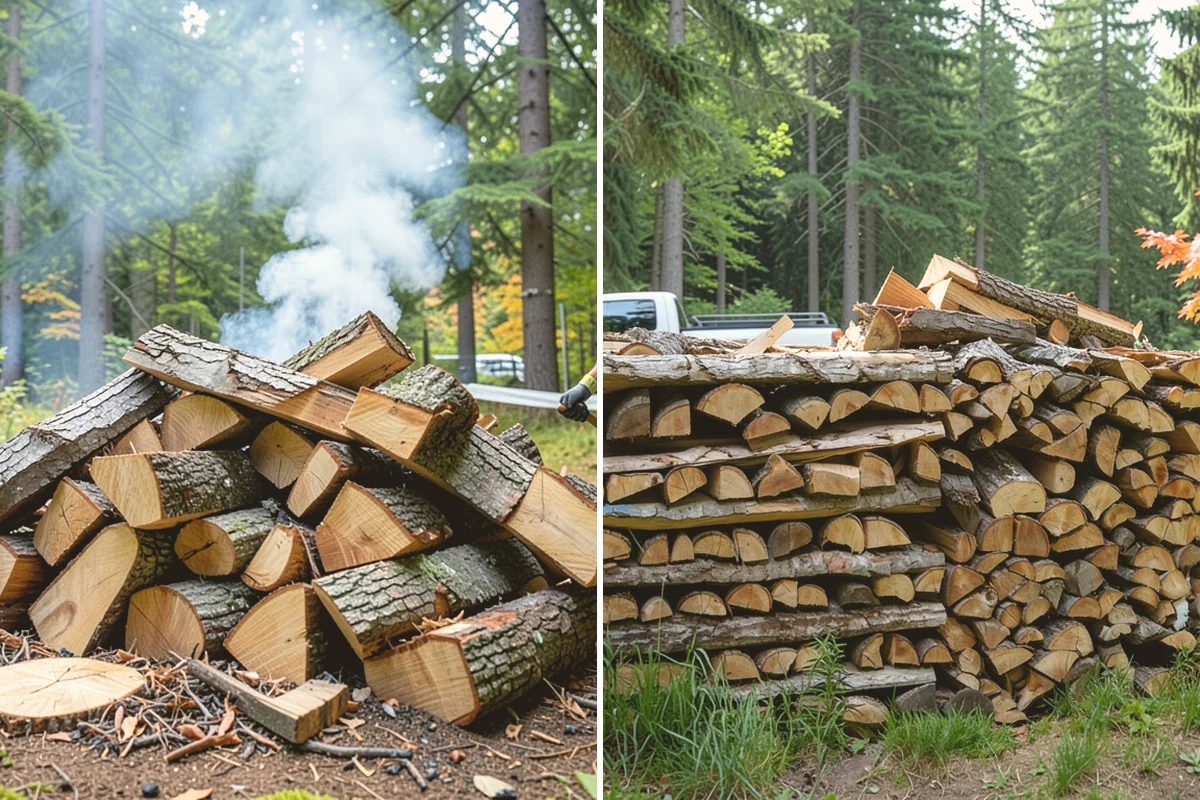 Fully Seasoned Firewood in Langley, WA - Wood is split and stacked for extended curing