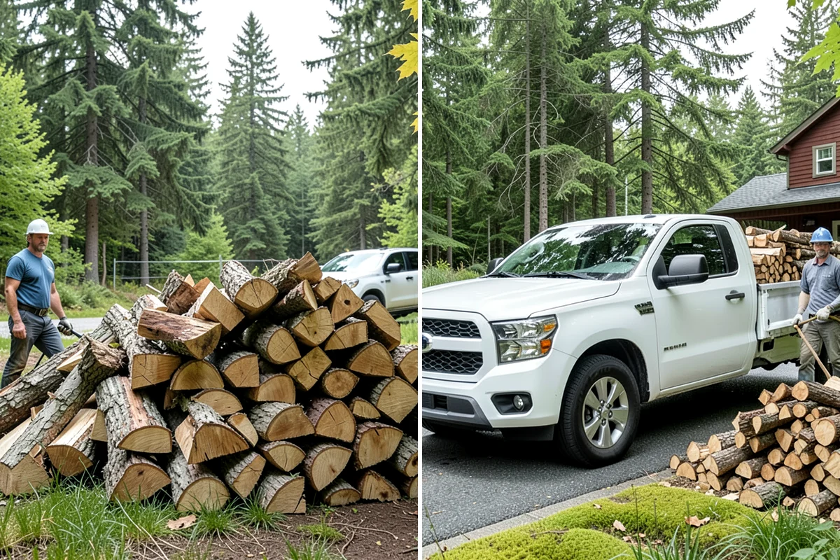 Fully Seasoned Firewood in Lyman, Skagit County, WA - Wood is split and stacked for extended curing