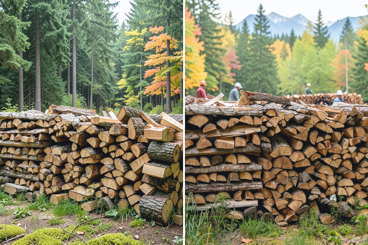 Fully Seasoned Firewood in Medina, King County, WA - Wood is split and stacked for extended curing