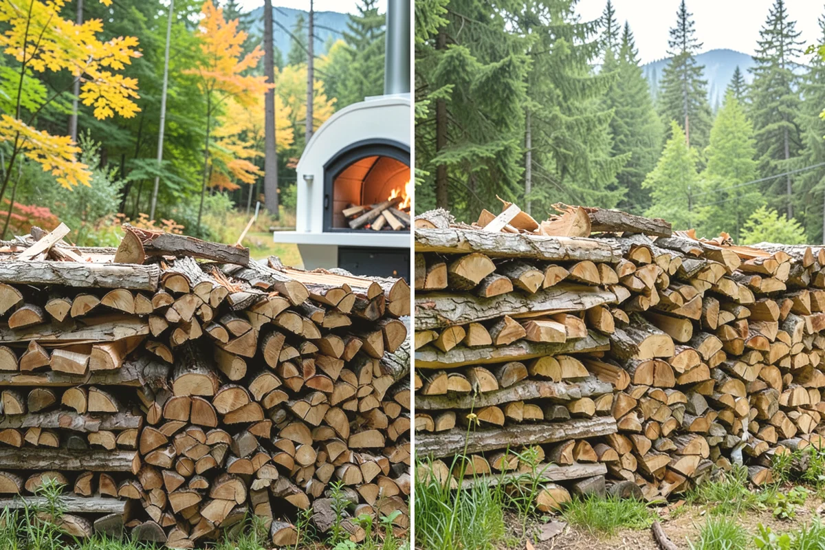 Fully Seasoned Firewood in Mercer Island, King County, WA - Wood is split and stacked for extended curing