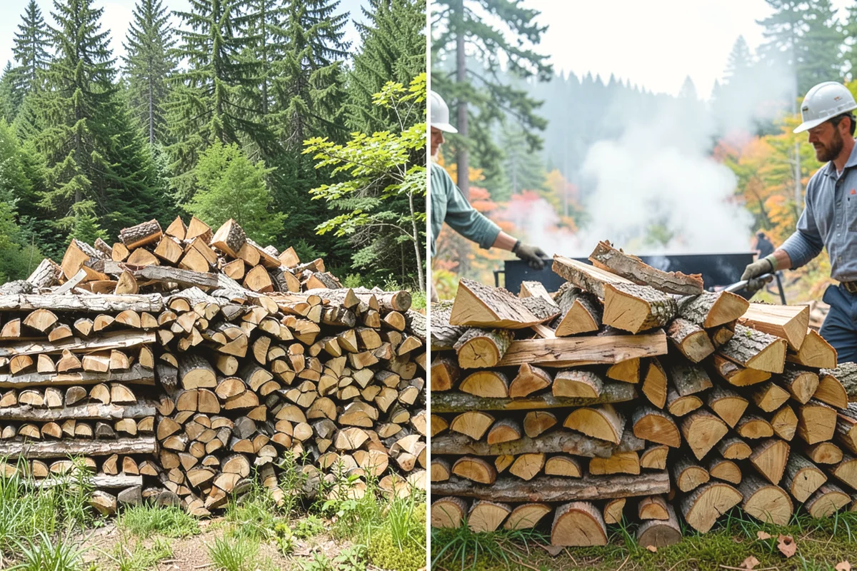 Fully Seasoned Firewood in Mill Creek, Snohomish County, WA - Wood is split and stacked for extended curing