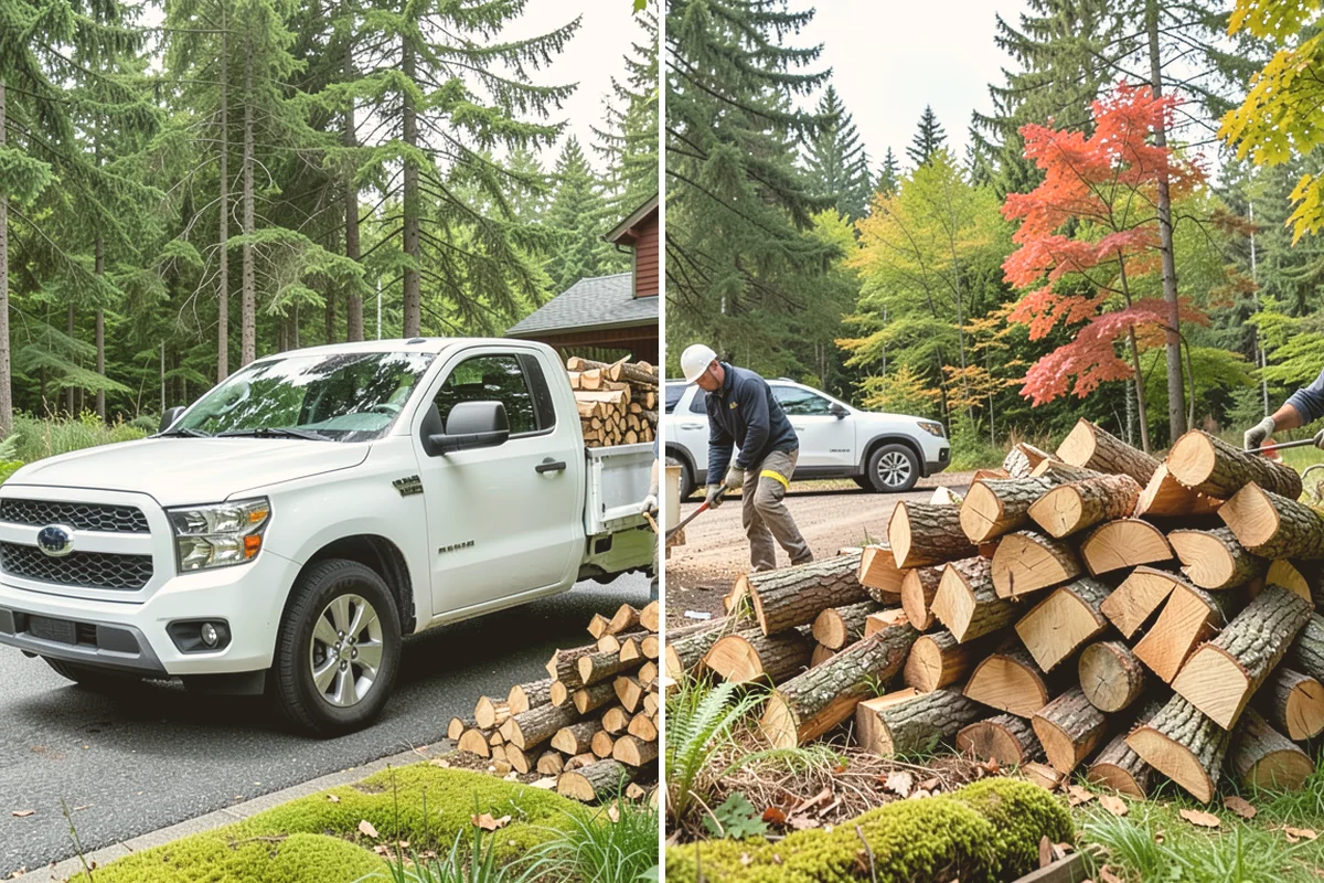 Fully Seasoned Firewood in Mount Vernon, WA - Wood is split and stacked for extended curing