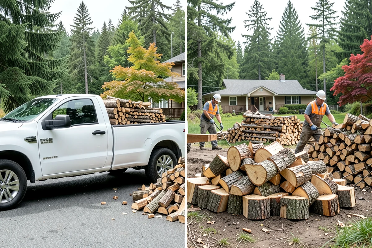 Fully Seasoned Firewood in Normandy Park, King County, WA - Wood is split and stacked for extended curing