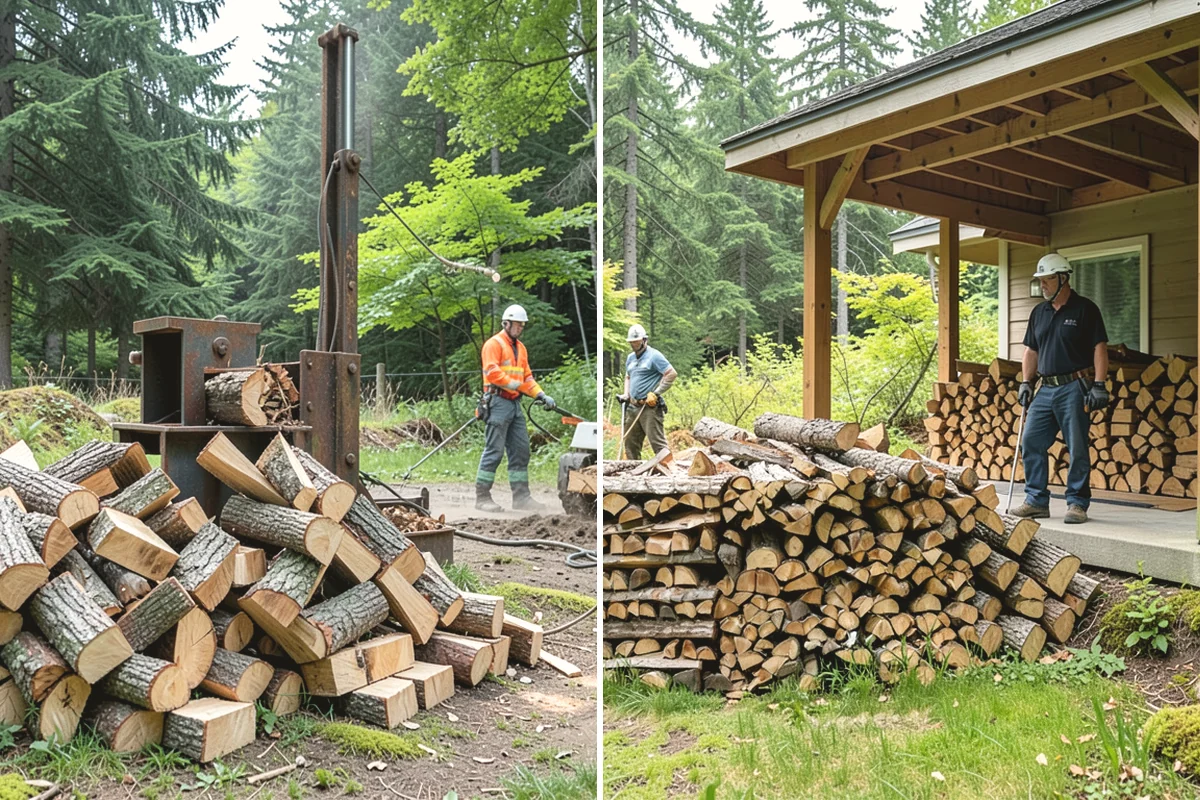 Fully Seasoned Firewood in North Bend, King County, WA - Wood is split and stacked for extended curing
