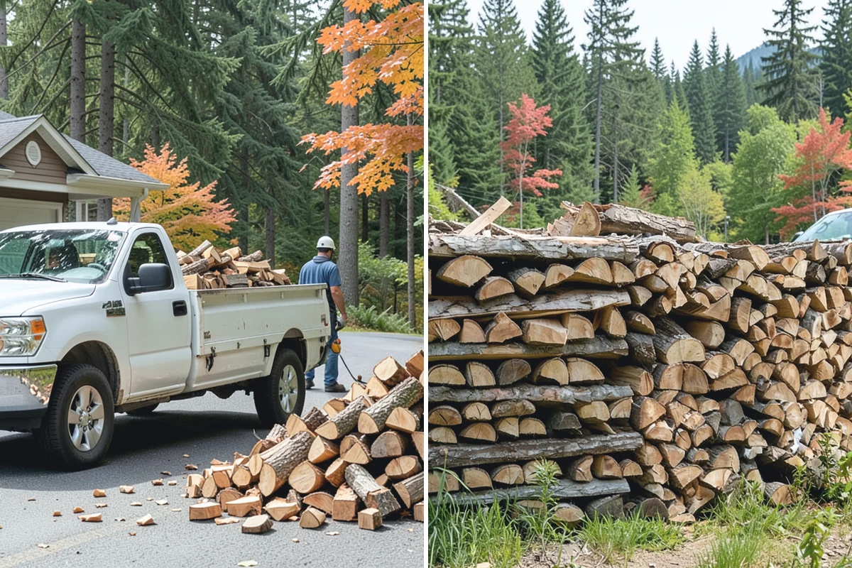 Fully Seasoned Firewood in Redmond, King County, WA - Wood is split and stacked for extended curing