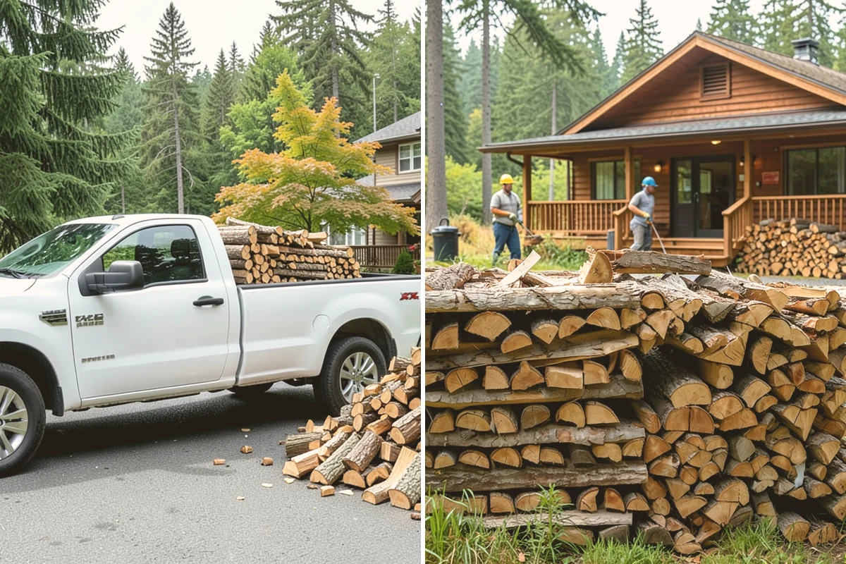 Fully Seasoned Firewood in Sammamish, King County, WA - Wood is split and stacked for extended curing