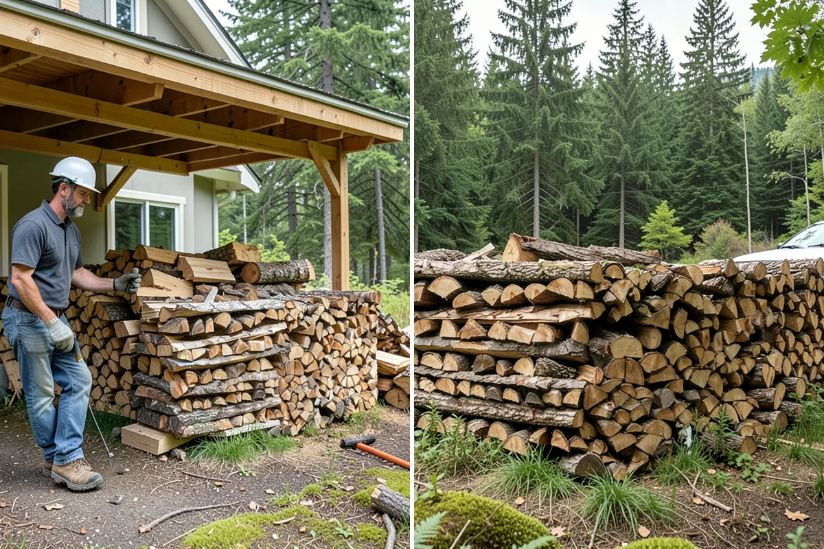 Fully Seasoned Firewood in SeaTac, WA - Wood is split and stacked for extended curing