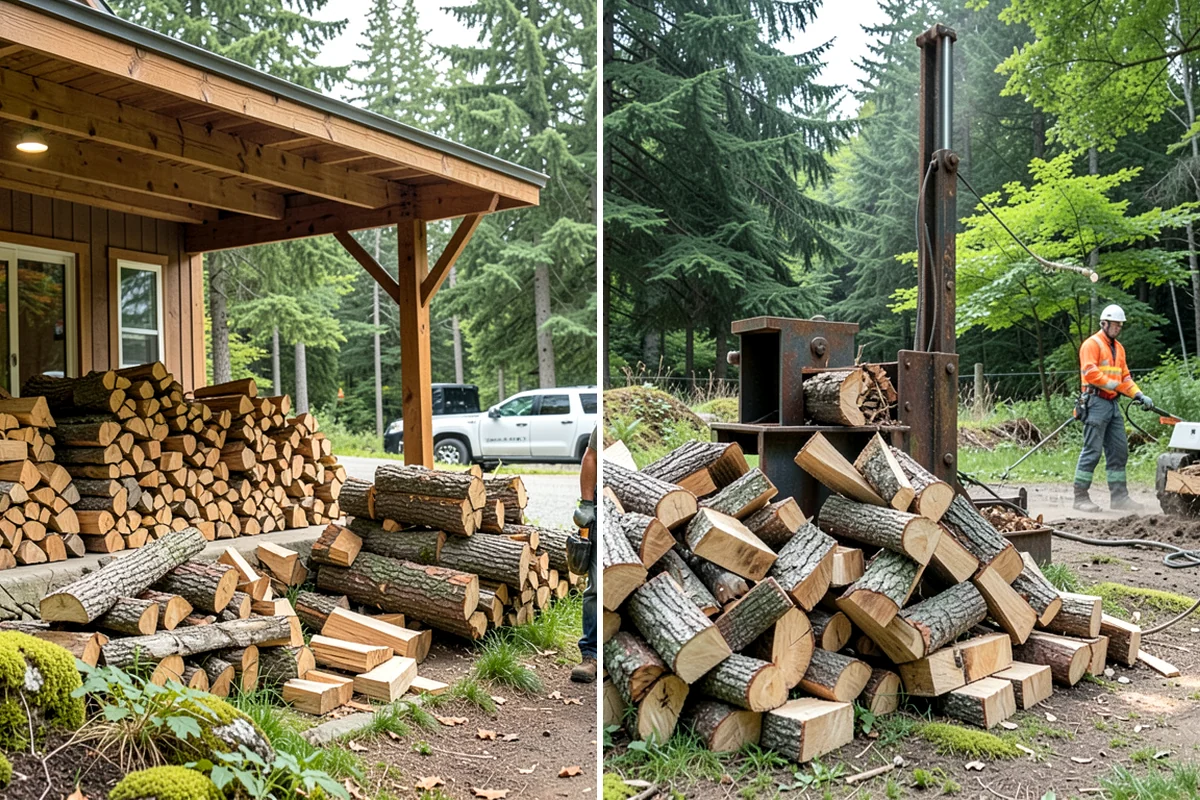 Fully Seasoned Firewood in Snoqualmie, King County, WA - Wood is split and stacked for extended curing