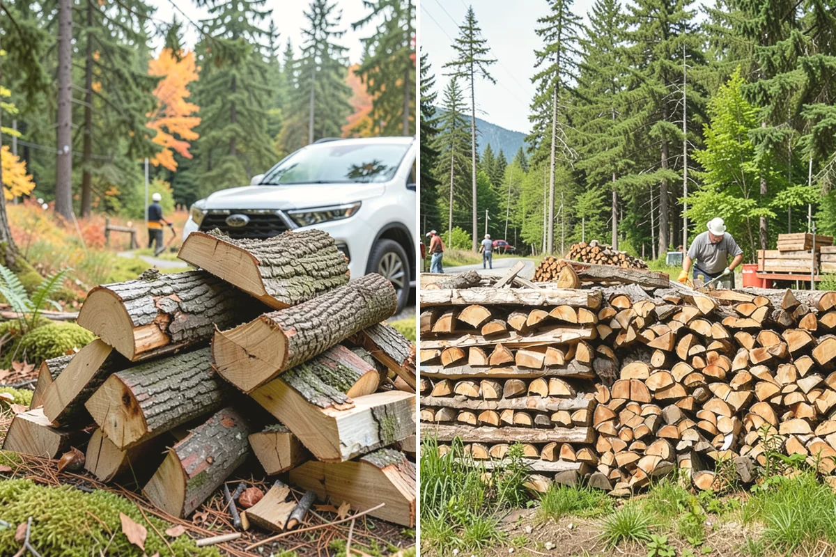 Fully Seasoned Firewood in Tacoma, Pierce County, WA - Wood is split and stacked for extended curing