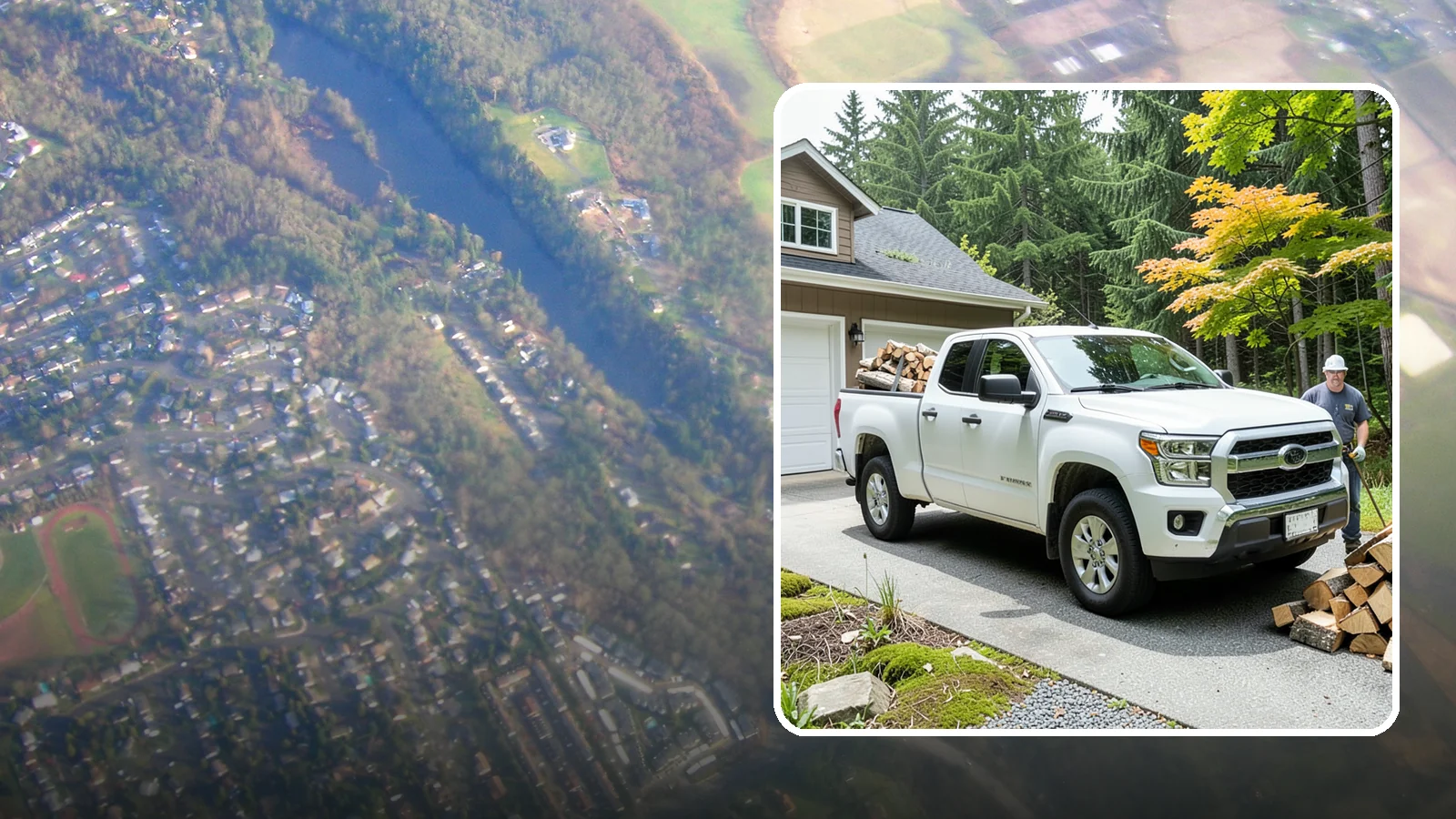 Garage Delivery in Algona, King County, WA - Firewood delivered directly into your garage to keep it dry and close at hand.