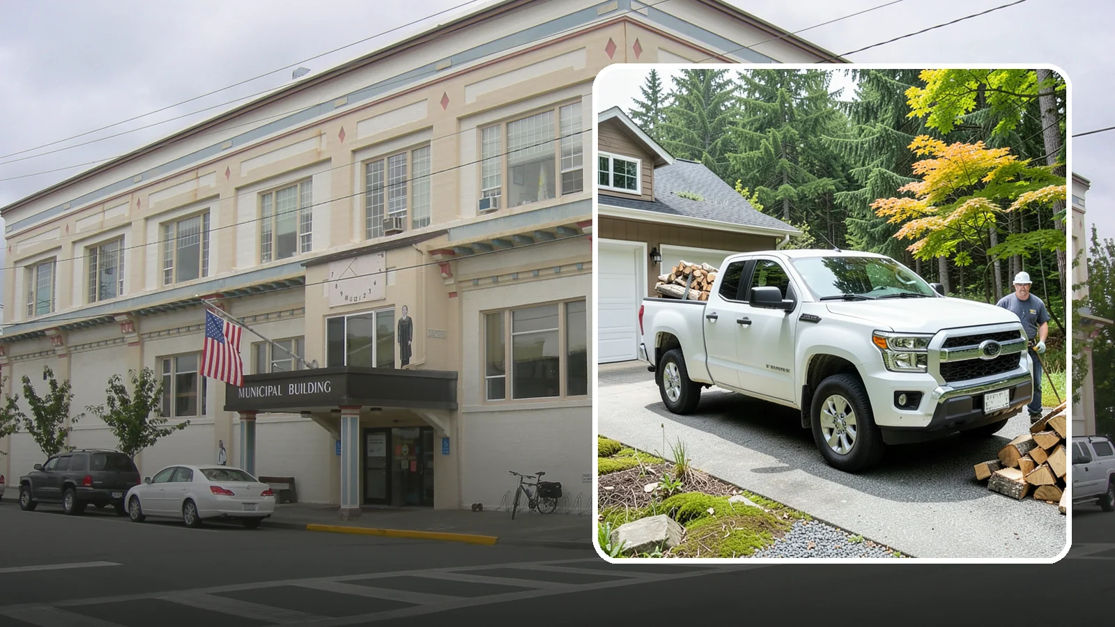 Garage Delivery in Anacortes, Skagit County, WA - Firewood delivered directly into your garage to keep it dry and close at hand.