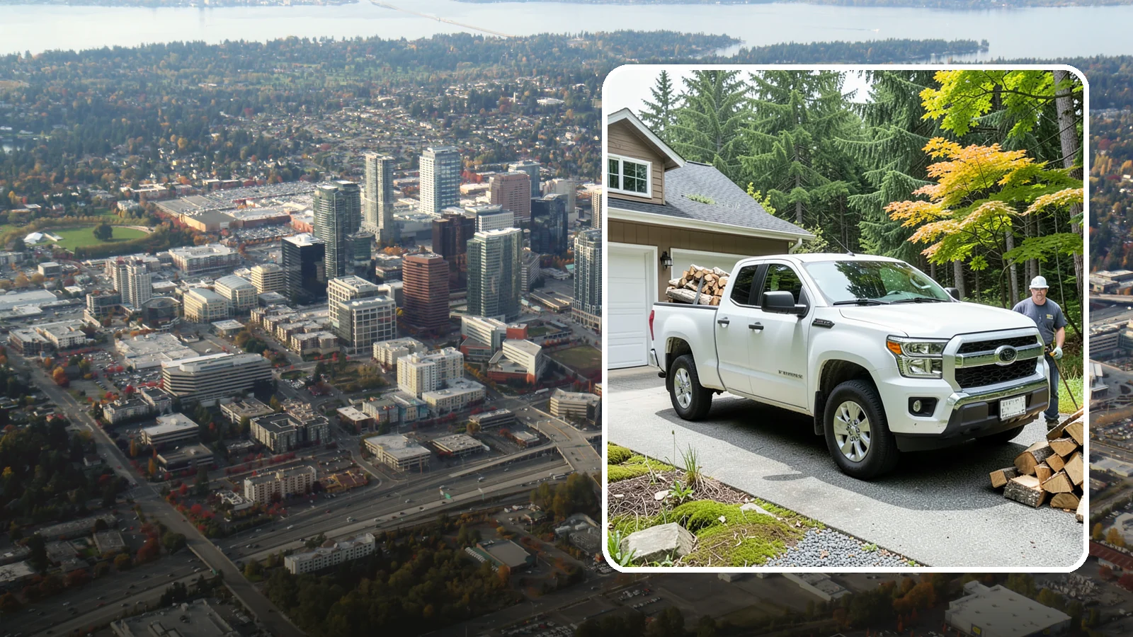 Garage Delivery in Bellevue, King County, WA - Firewood delivered directly into your garage to keep it dry and close at hand.