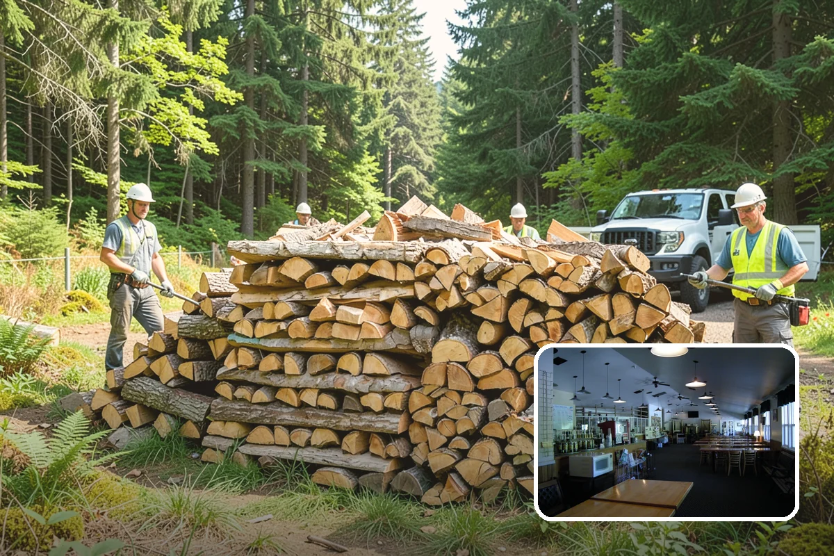 Garage Delivery in Black Diamond, King County, WA - Wood stays completely dry indoors