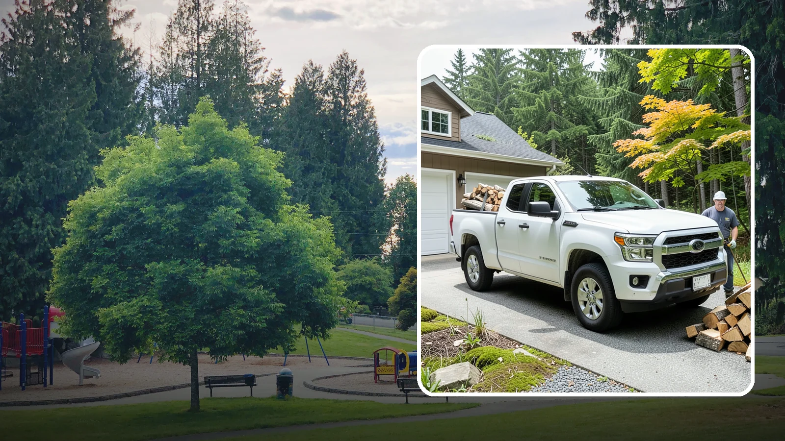 Garage Delivery in Bonney Lake, Pierce County, WA - Firewood delivered directly into your garage to keep it dry and close at hand.