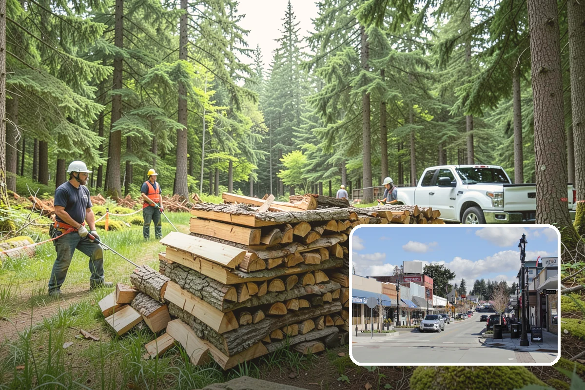Garage Delivery in Bothell, King County, WA - Wood stays completely dry indoors
