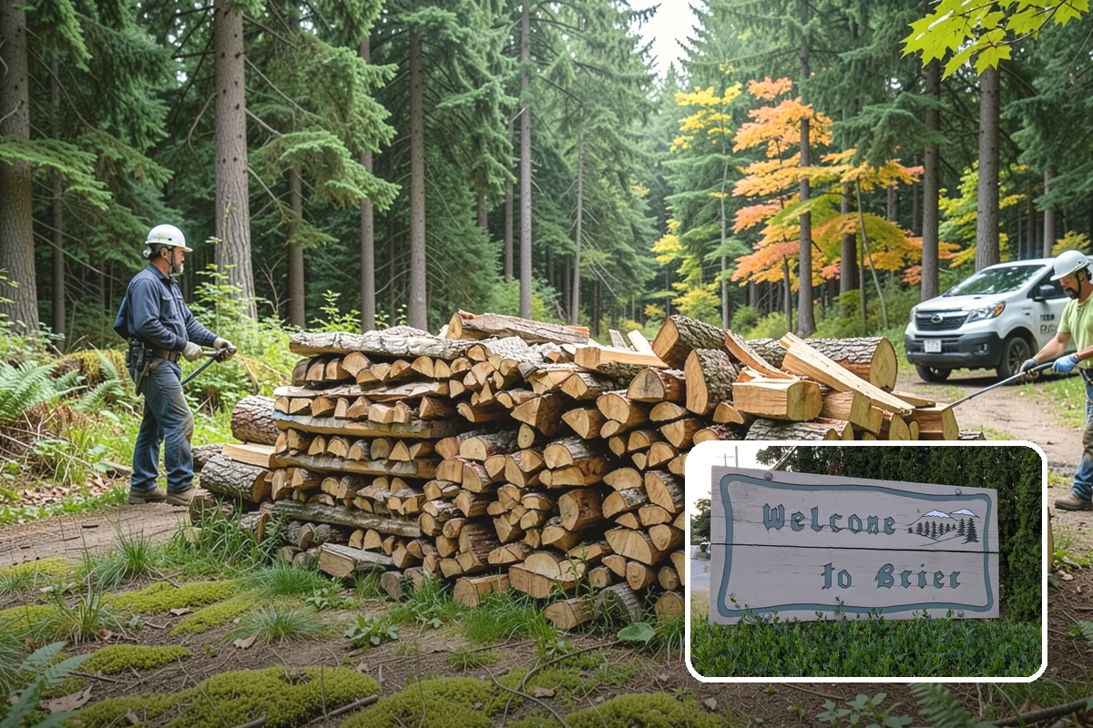 Garage Delivery in Brier, Snohomish County, WA - Wood stays completely dry indoors