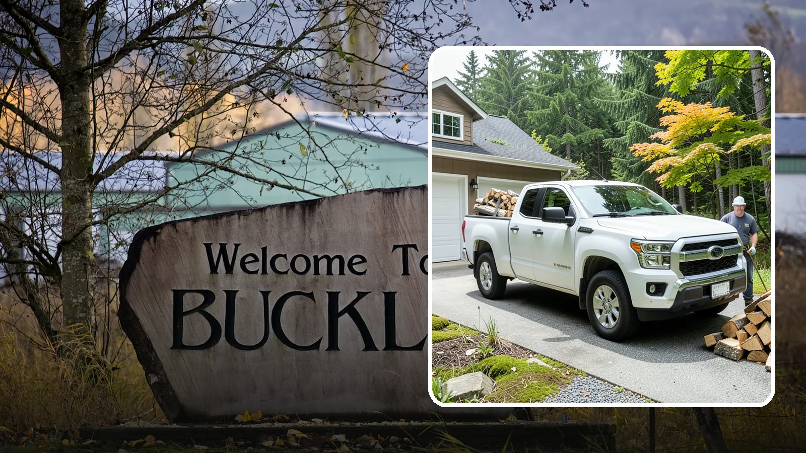 Garage Delivery in Buckley, Pierce County, WA - Firewood delivered directly into your garage to keep it dry and close at hand.
