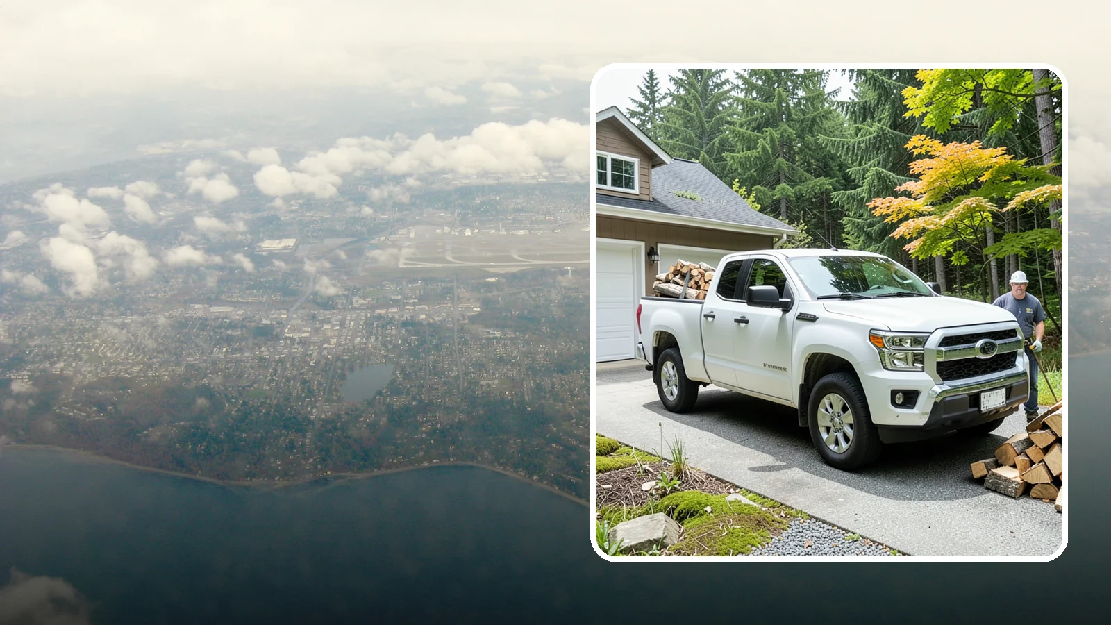 Garage Delivery in Burien, King County, WA - Firewood delivered directly into your garage to keep it dry and close at hand.