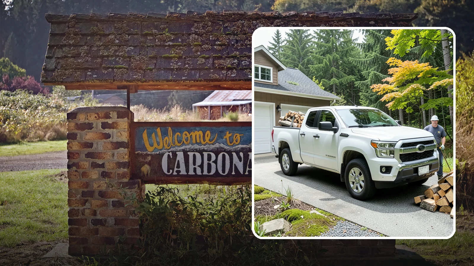 Garage Delivery in Carbonado, Pierce County, WA - Firewood delivered directly into your garage to keep it dry and close at hand.