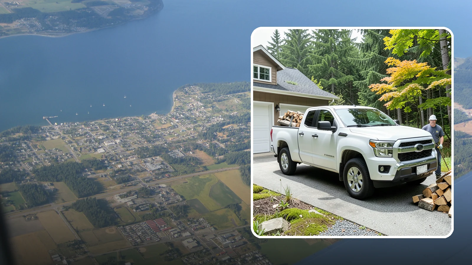 Garage Delivery in Coupeville, Island County, WA - Firewood delivered directly into your garage to keep it dry and close at hand.