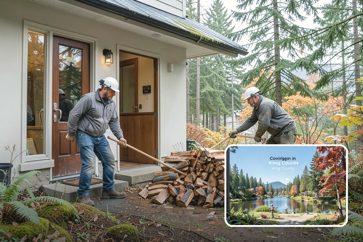 Garage Delivery in Covington, King County, WA - Wood stays completely dry indoors