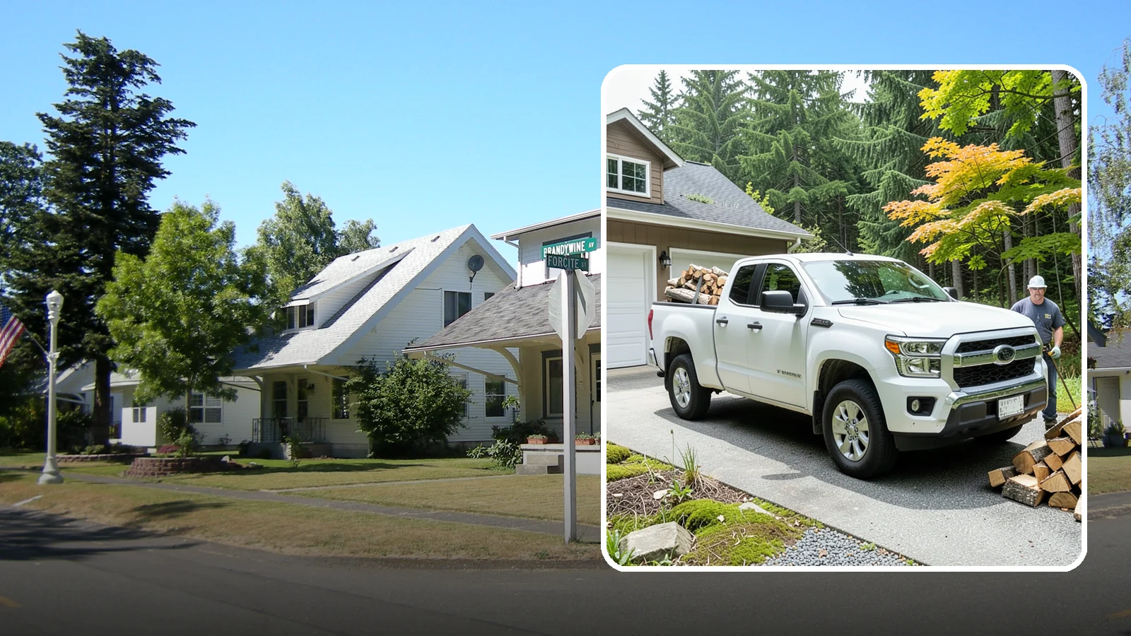 Garage Delivery in DuPont, Pierce County, WA - Firewood delivered directly into your garage to keep it dry and close at hand.