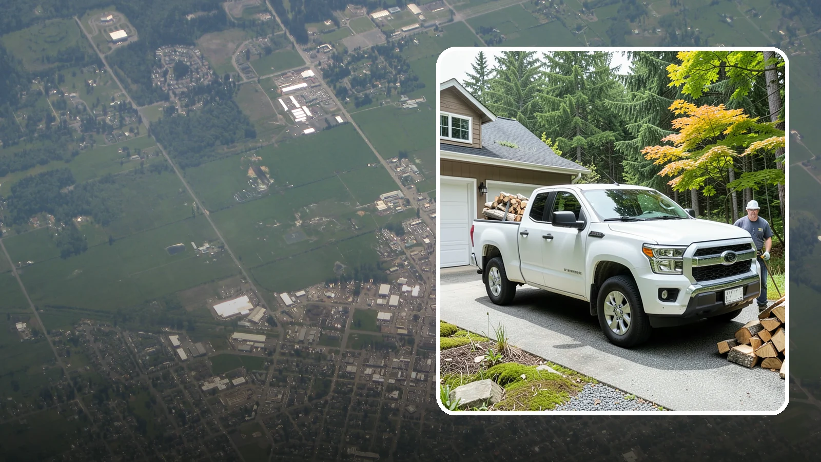 Garage Delivery in Enumclaw, King County, WA - Firewood delivered directly into your garage to keep it dry and close at hand.