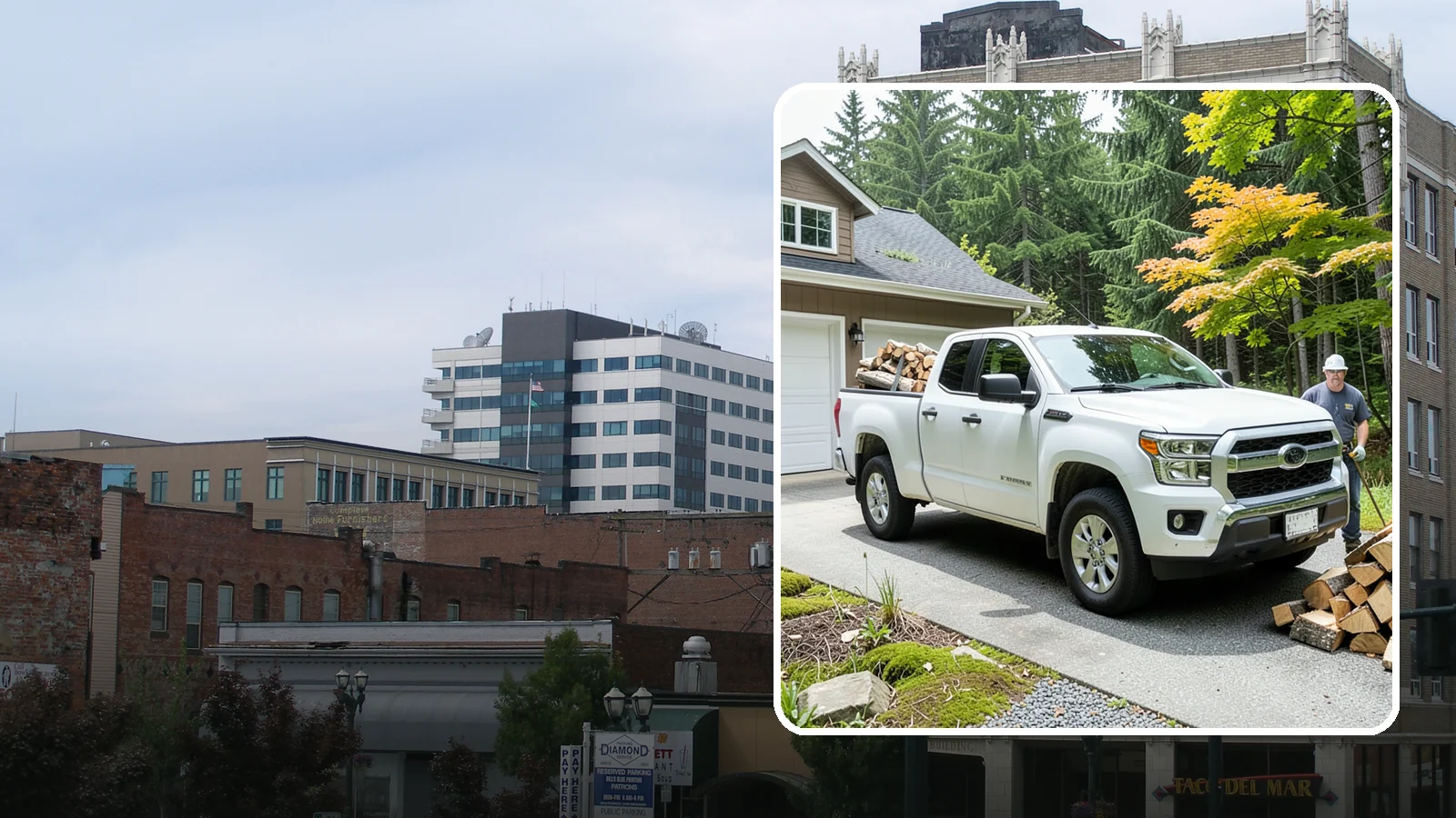 Garage Delivery in Everett, Snohomish County, WA - Firewood delivered directly into your garage to keep it dry and close at hand.