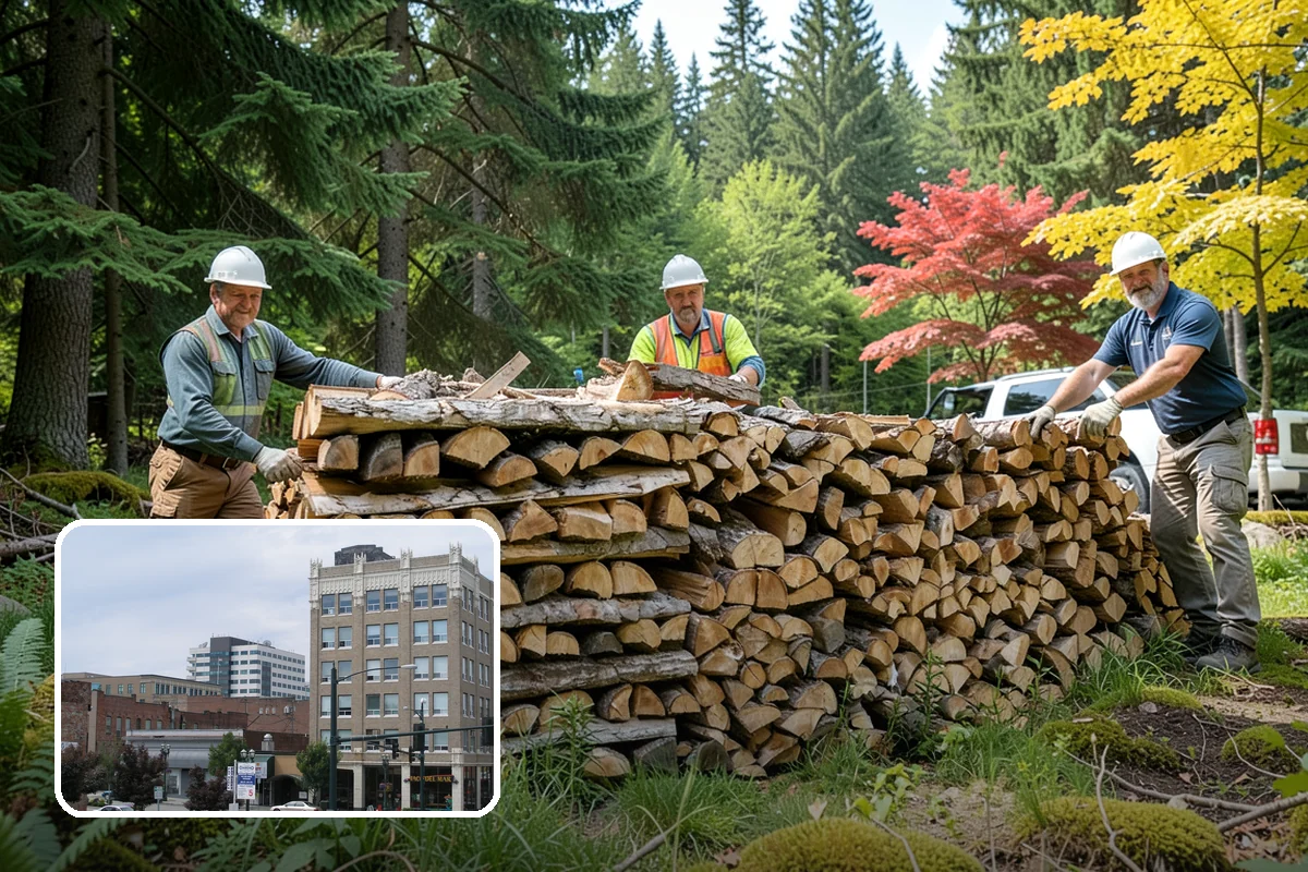 Garage Delivery in Everett, Snohomish County, WA - Wood stays completely dry indoors