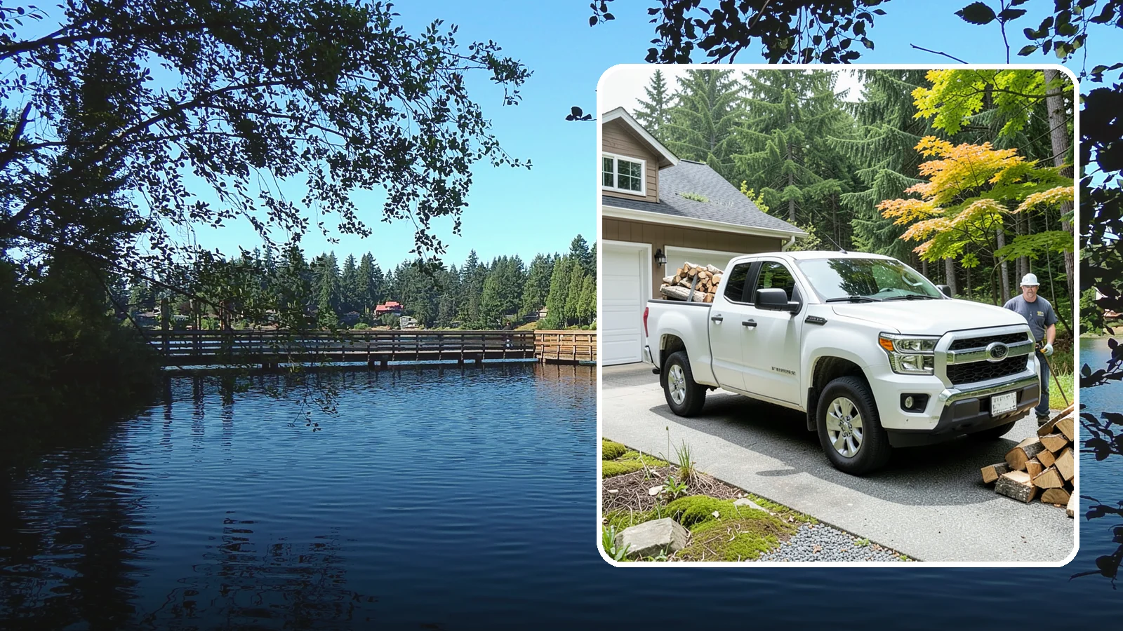 Garage Delivery in Federal Way, King County, WA - Firewood delivered directly into your garage to keep it dry and close at hand.
